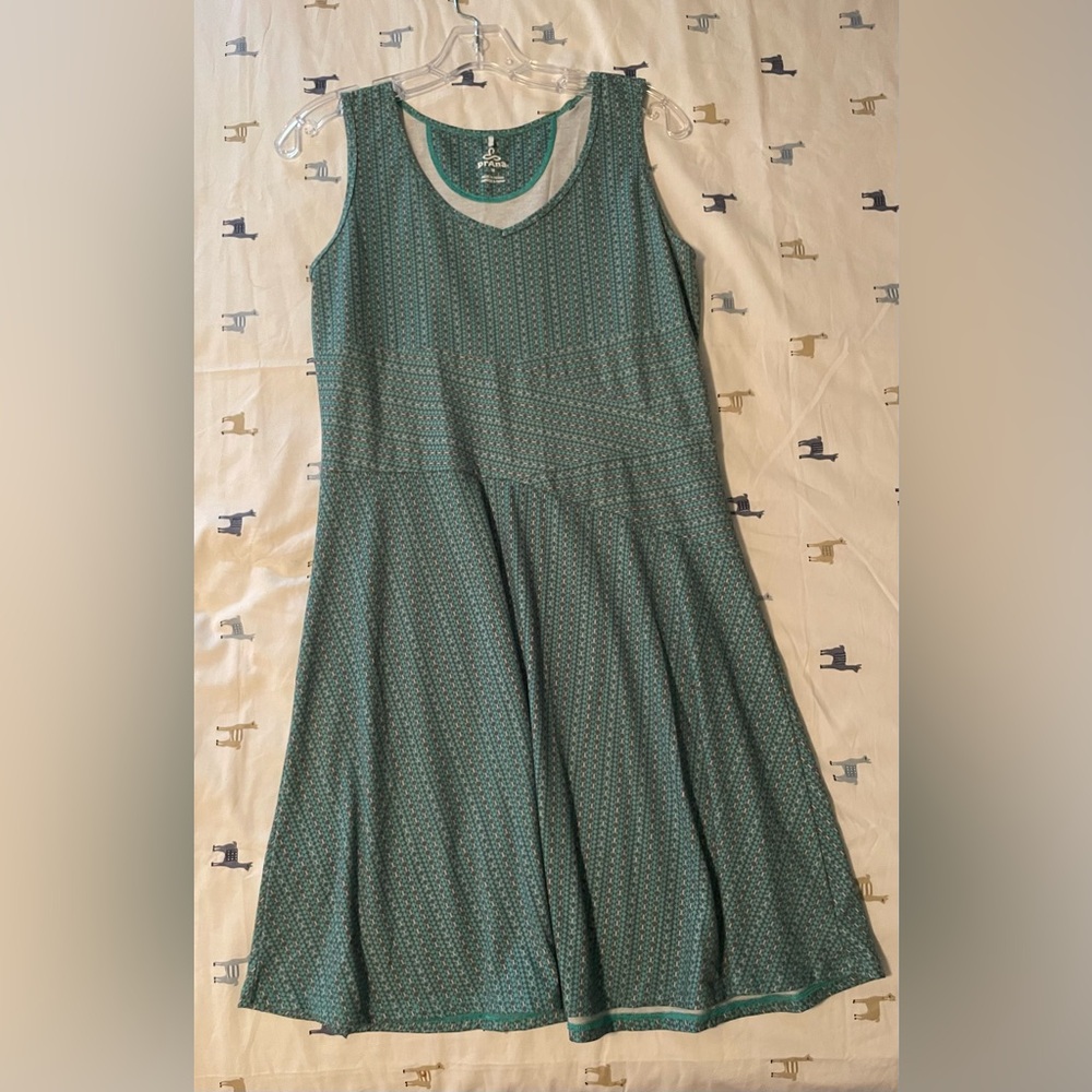 Prana Green Patterned Midi Dress